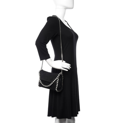 Stella McCartney Shaggy Deer Mini Fold Over Falabella Crystal Crossbody Black 2 of 9