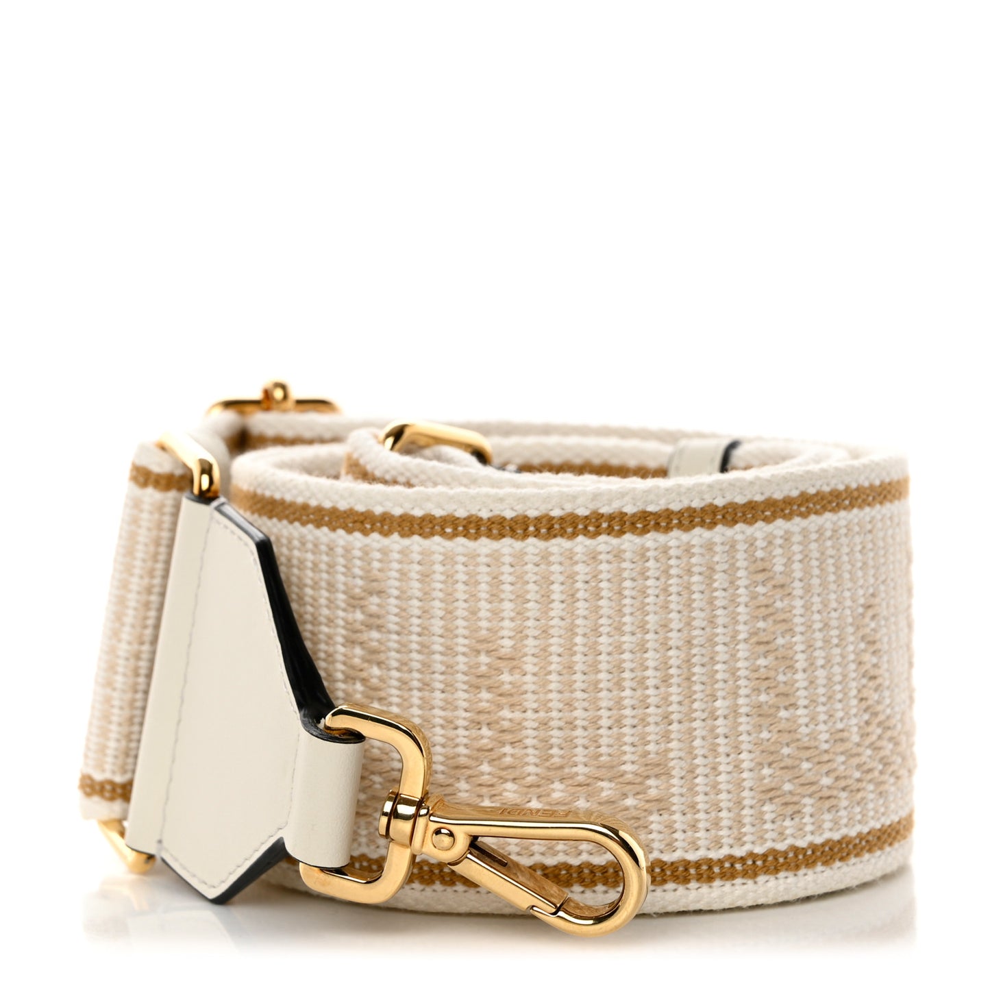 Cannete Ribbon Poly Vitello Century Logo Adjustable Strap You White Garza Ecru