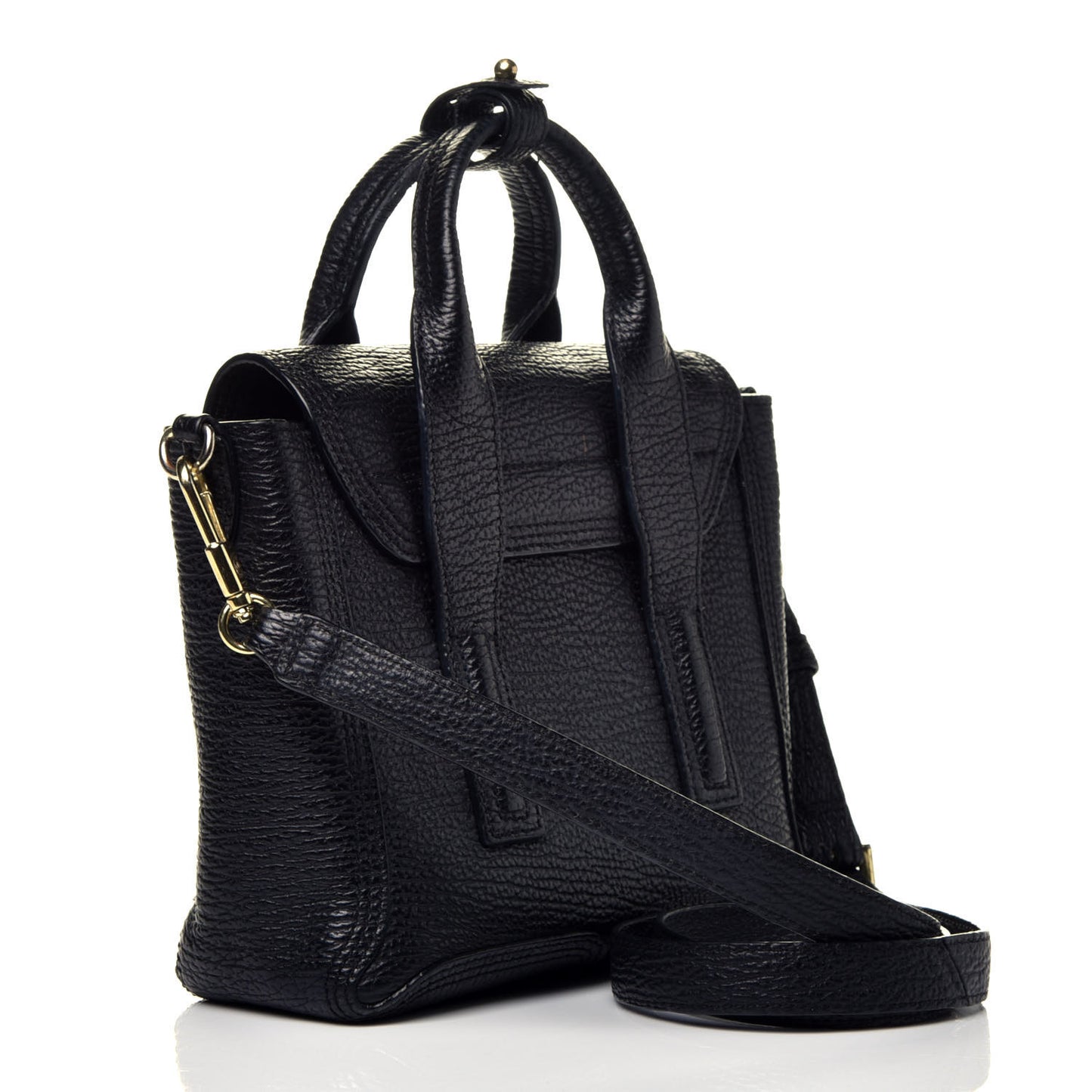 Textured Calfskin Mini Pashli Satchel Black