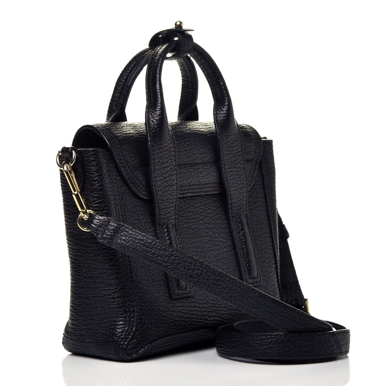 3.1 Phillip Lim Textured Calfskin Mini Pashli Satchel Black 4 of 10