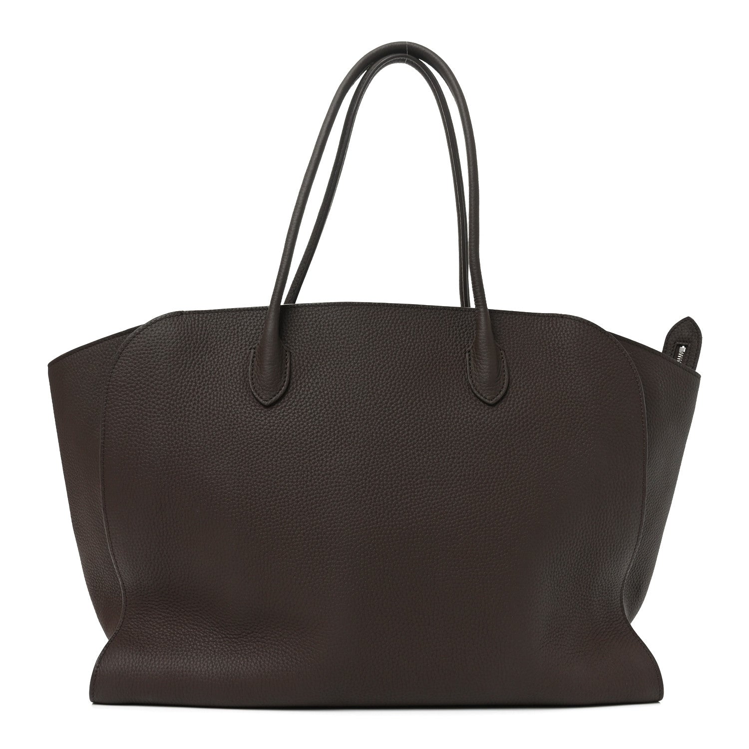 The Row Matte Grained Calfskin Marlo 17 Deep Brown 1 of 8