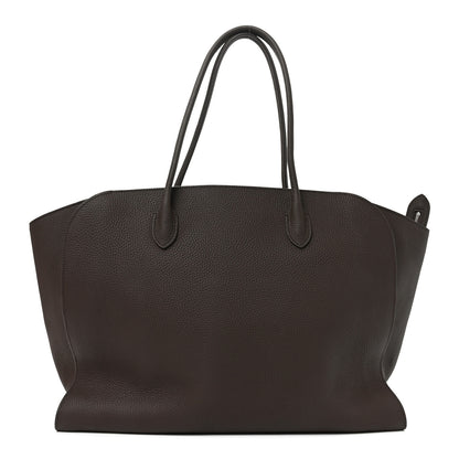 The Row Matte Grained Calfskin Marlo 17 Deep Brown 1 of 8