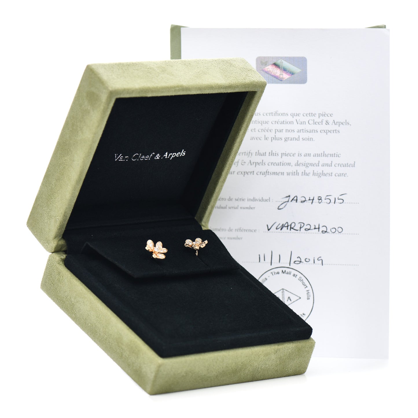 18K Yellow Gold Diamond Mini Frivole Pave Earrings