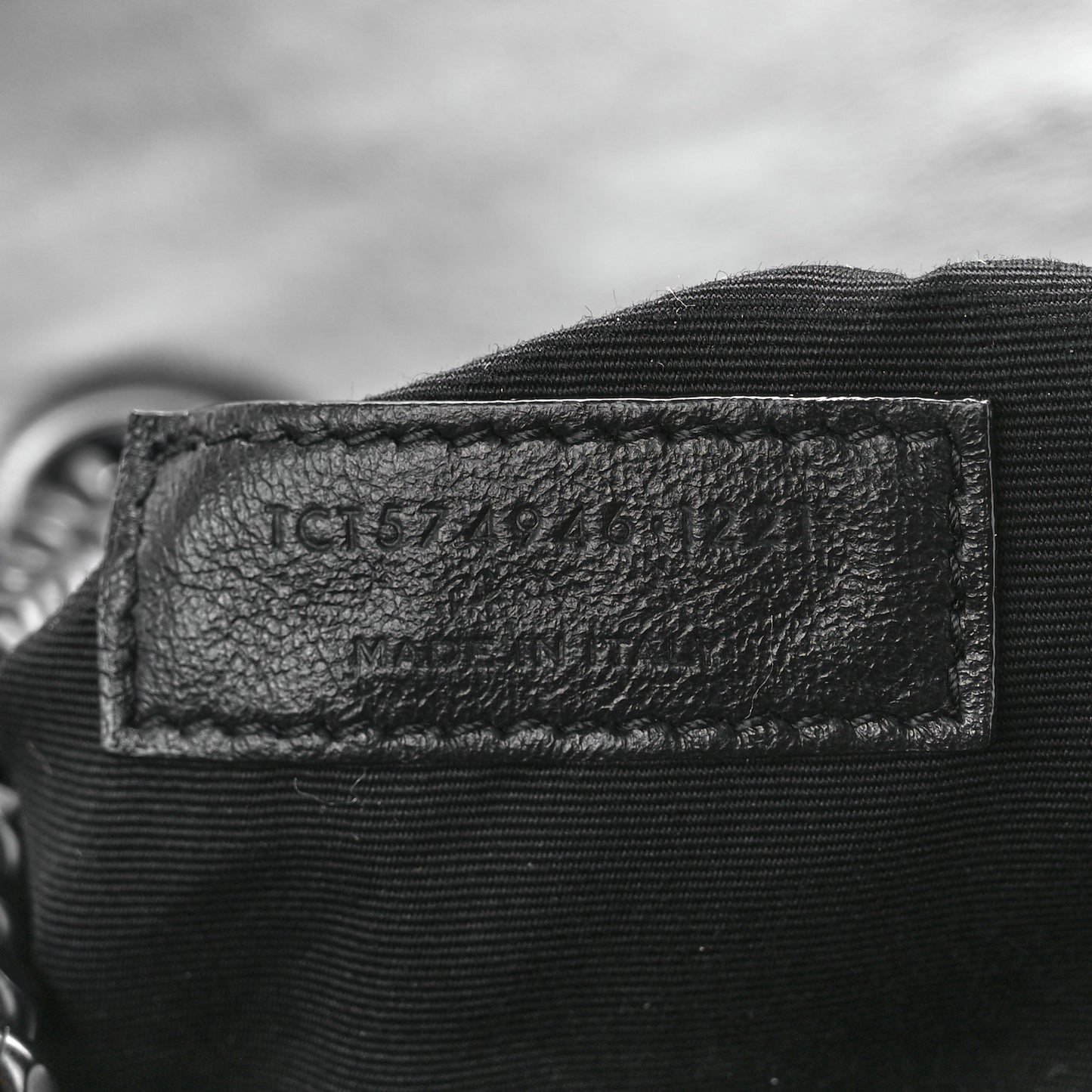 Calfskin Y Quilted Monogram Monochrome Medium Loulou Chain Satchel Black