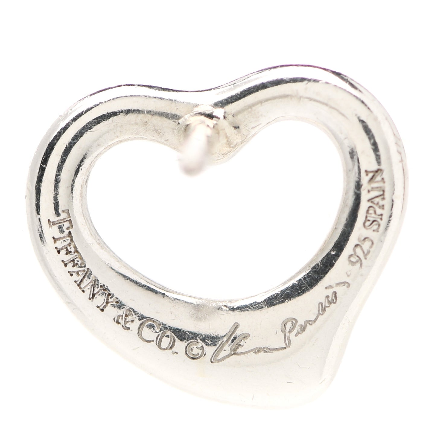 Sterling Silver 11mm Elsa Peretti Open Heart Earrings
