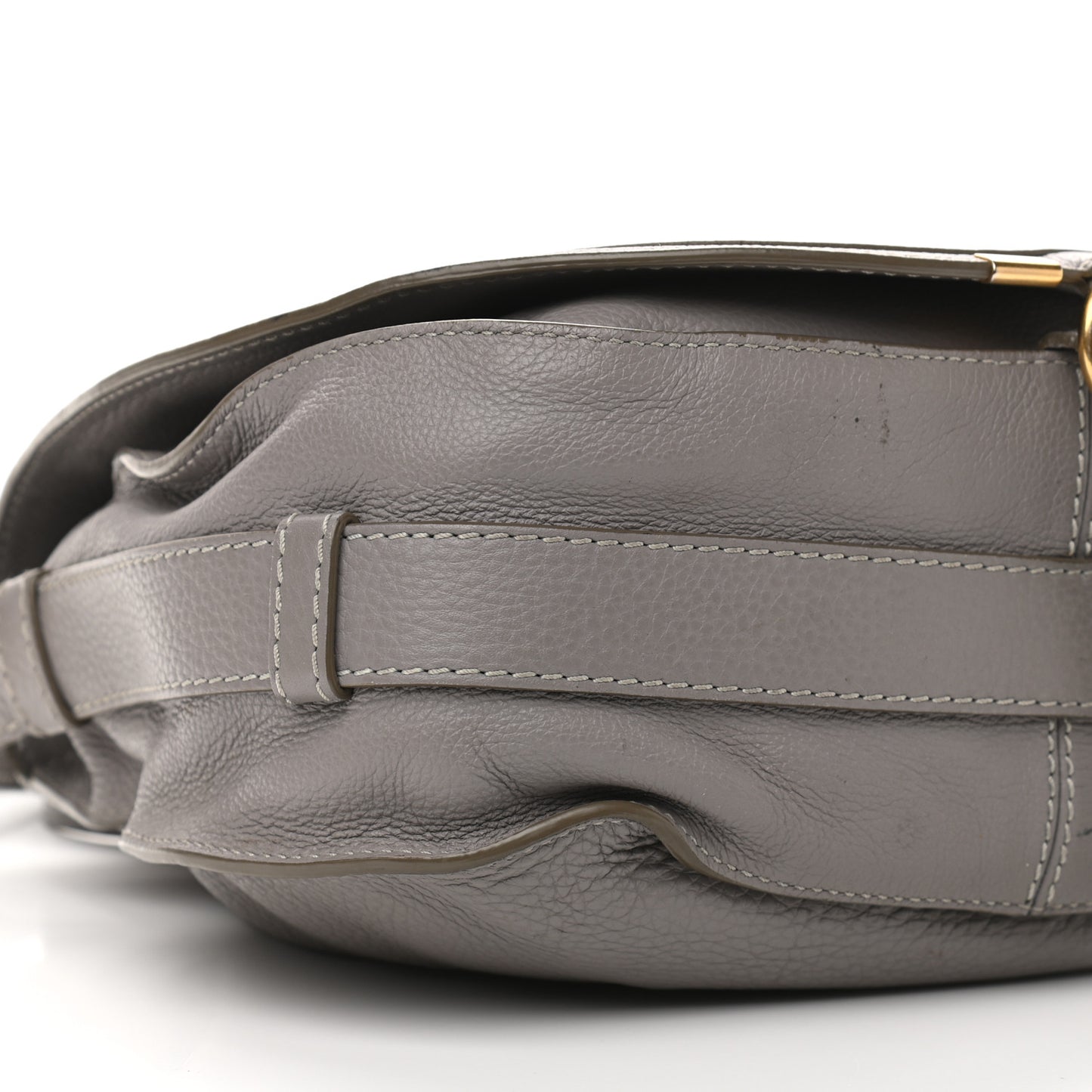 Calfskin Medium Marcie Round Crossbody Bag Cashmere Grey