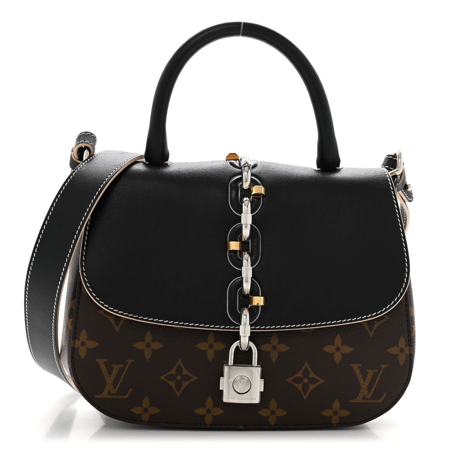 Louis Vuitton Calfskin Monogram Chain It Bag PM Black 1 of 13