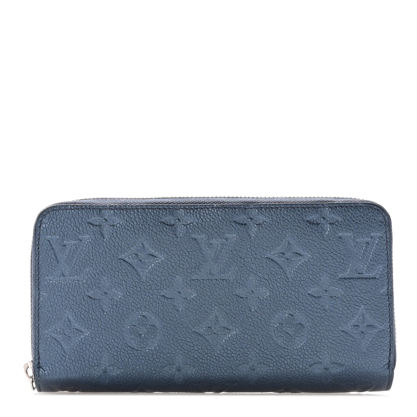 Metallic Empreinte Monogram Zippy Wallet Navy Nacre
