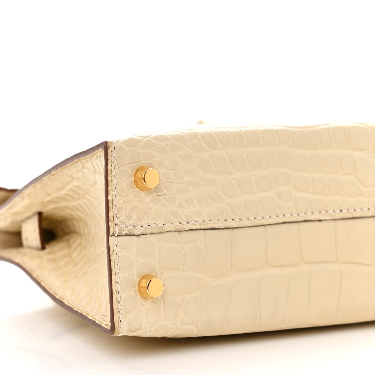 Matte Alligator Mini Kelly Sellier 20 Vanille