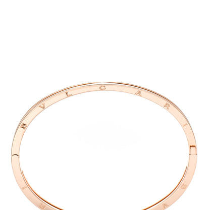 Bulgari 18K Rose Gold Narrow B.Zero1 Bangle Bracelet S 3 of 7
