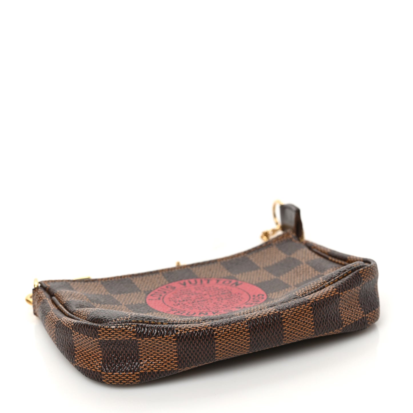 Damier Ebene Complice Trunks and Bags Mini Pochette Accessories Red