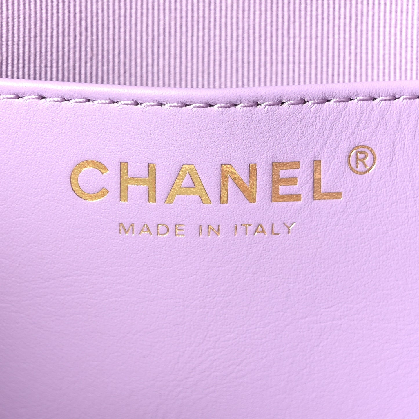 Lambskin Quilted Braided CC Backpack Lilac