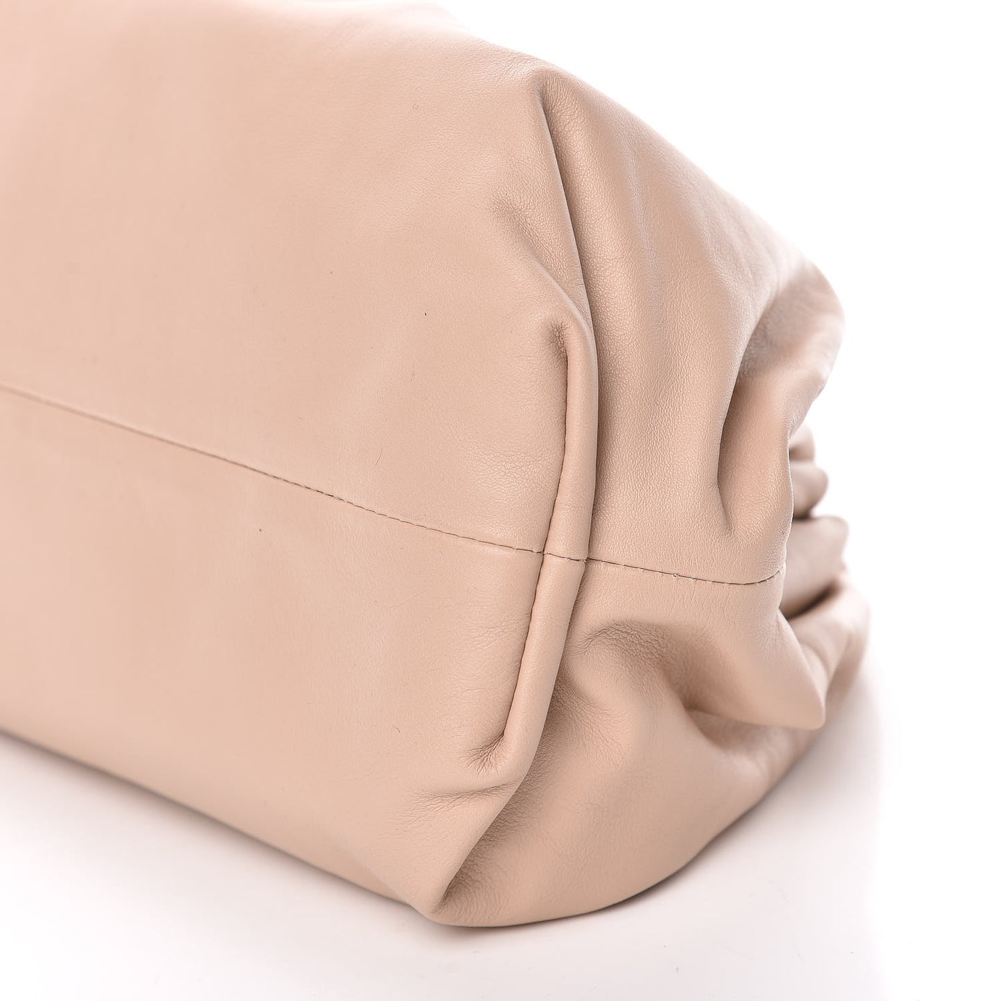 Smooth Butter Calf The Pouch Oversized Clutch Nude