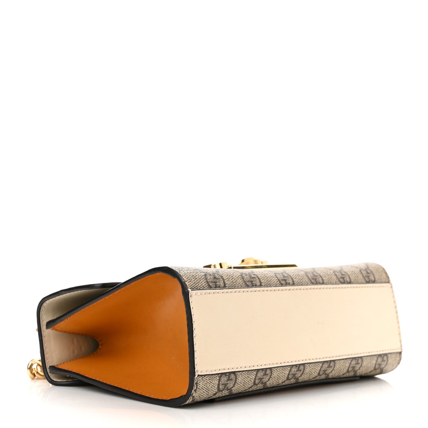 GG Supreme Monogram Calfskin Small Padlock Shoulder Bag Beige Mystic White Sun Oil