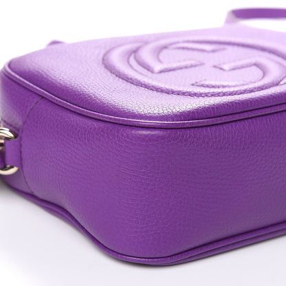 Gucci Pebbled Calfskin Small Soho Disco Bag Shine Purple 8 of 9