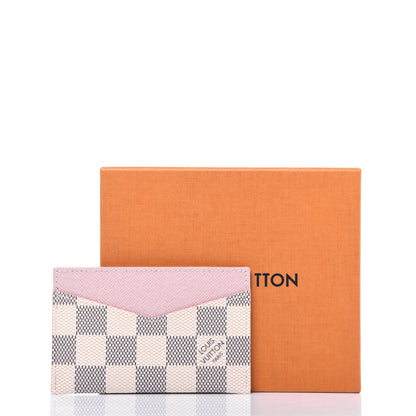 Louis Vuitton Damier Azur Daily Card Holder Rose Ballerine 9 of 9