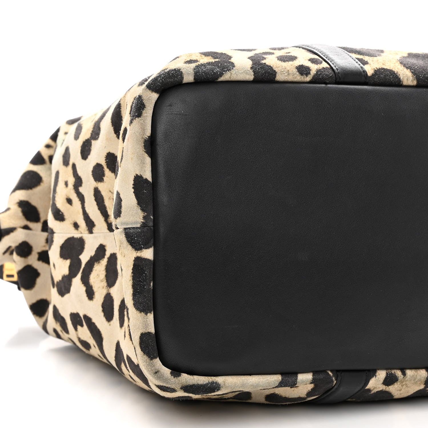 Saint Laurent Suede Leopard Print Camden Shopping Tote 9 of 11