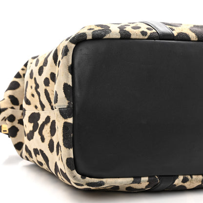 Saint Laurent Suede Leopard Print Camden Shopping Tote 9 of 11