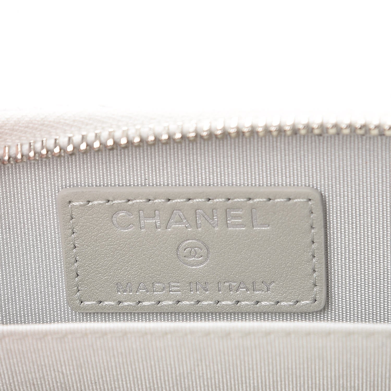Chanel Metallic Lambskin Star Embossed Coin Purse Light Silver 6 of 8