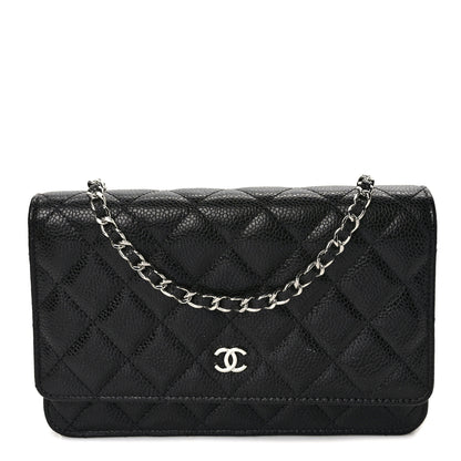 Chanel Caviar Quilted Wallet on Chain WOC Black 1 of 10