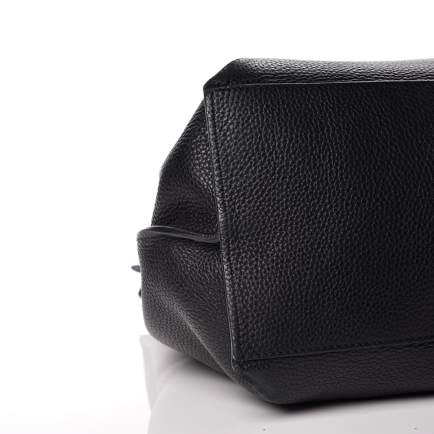 Gucci Pebbled Calfskin Large Bamboo Daily Top Handle Bag Black 7 of 19