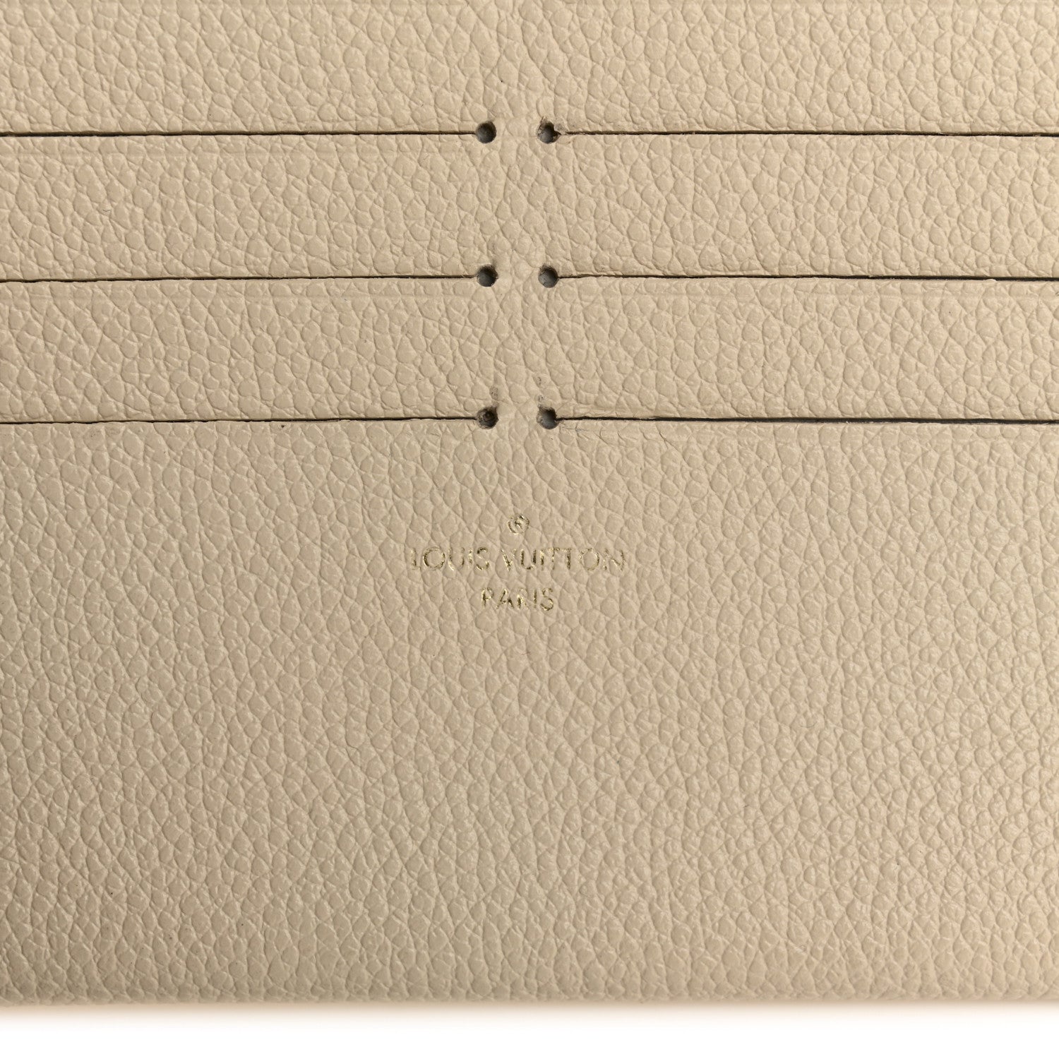 Louis Vuitton Calfskin Felicie Chain Wallet Card Holder Insert Cream 6 of 7