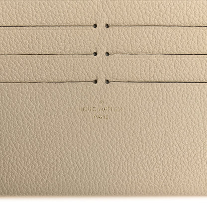 Louis Vuitton Calfskin Felicie Chain Wallet Card Holder Insert Cream 6 of 7