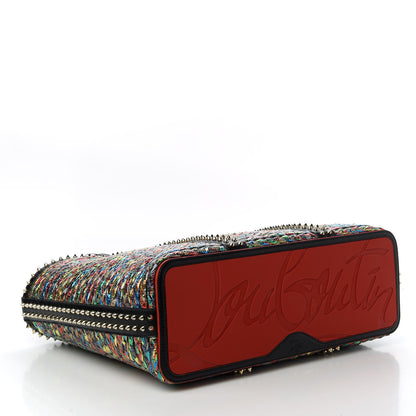 Christian Louboutin Calfskin Metallic Straw Spikes East West Cabata Tote Multicolor 4 of 10