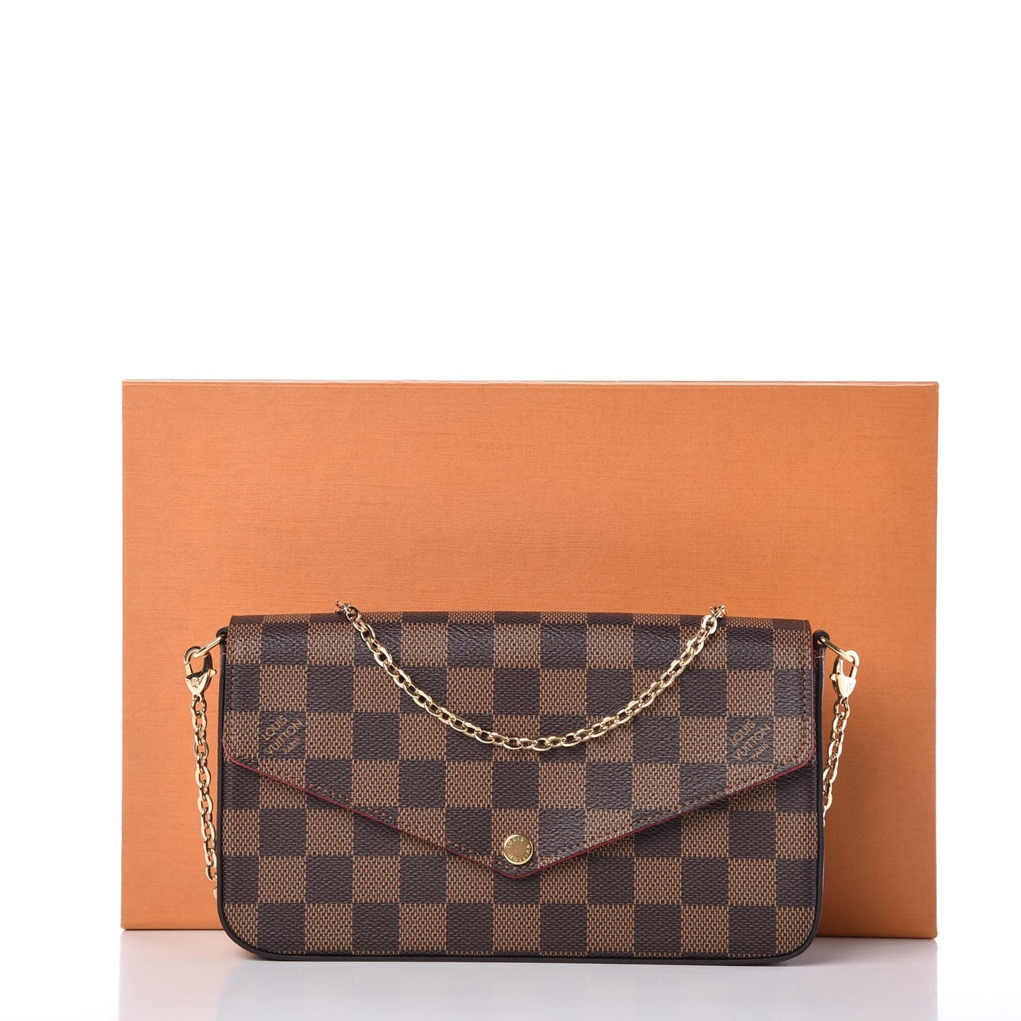 Damier Ebene Pochette Felicie Chain Wallet