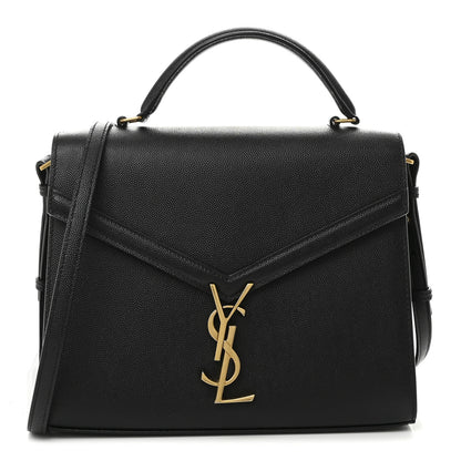Saint Laurent Grain de Poudre Medium Classic Monogram Cassandra Top Handle Black 1 of 9