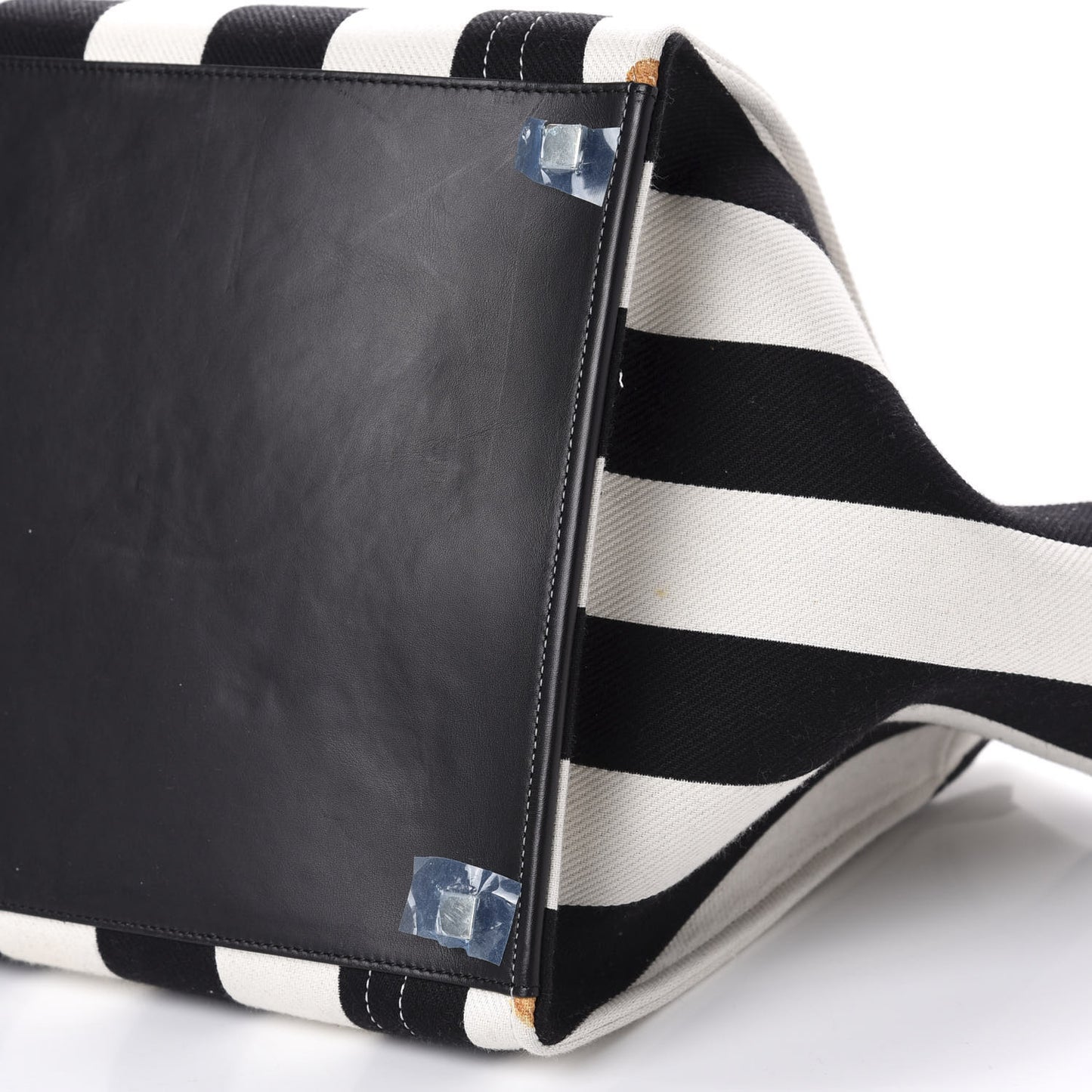 Cotton Canvas Striped Medium Phantom Luggage White Black