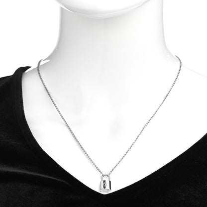 Louis Vuitton Sterling Silver Lockit Necklace 2 of 5