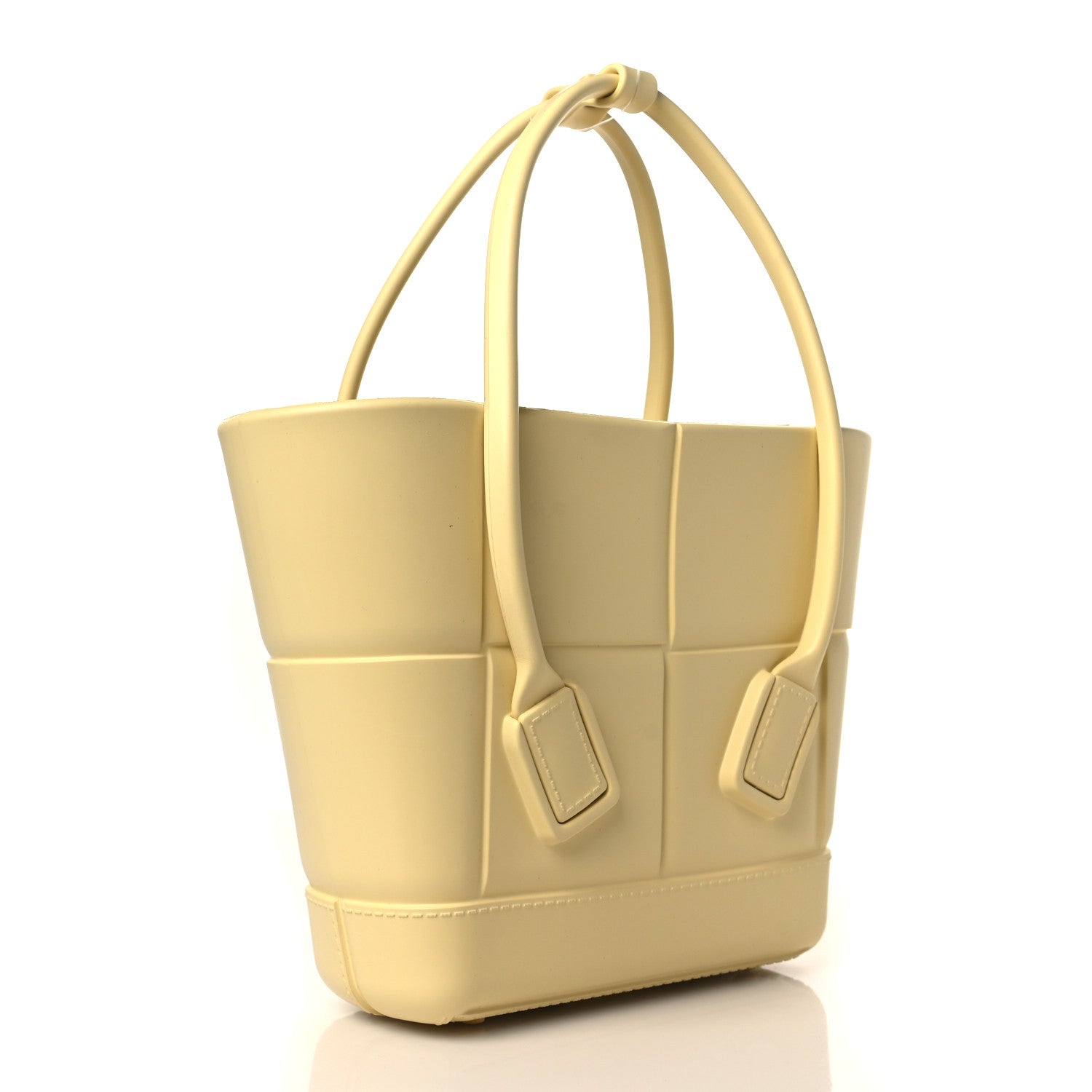 Bottega Veneta Rubber Intrecciato Mini Arco Tote Ice Cream 3 of 8