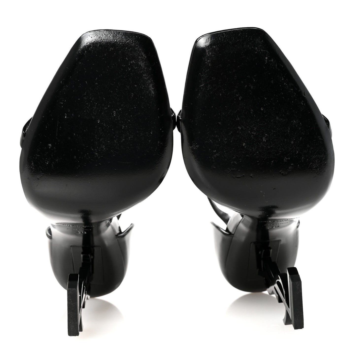 Patent Calfskin Opyum 110 Sandals 38 Black