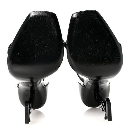 Saint Laurent Patent Calfskin Opyum 110 Sandals 38 Black 6 of 9