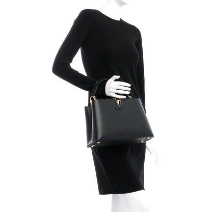 Louis Vuitton Taurillon Capucines PM Black 3 of 8