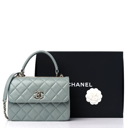 Chanel Lambskin Quilted Small Trendy CC Dual Handle Flap Bag Grey 11 of 11