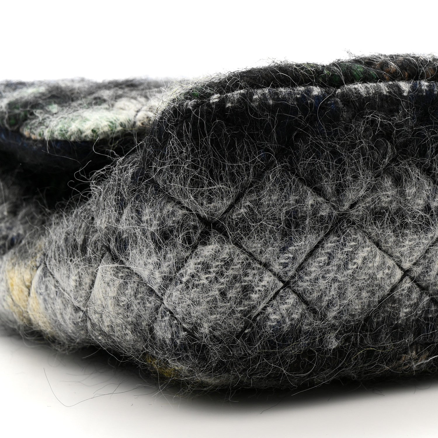 Chanel Mohair Quilted Tartan Day Flap Dark Multicolor 9 of 10