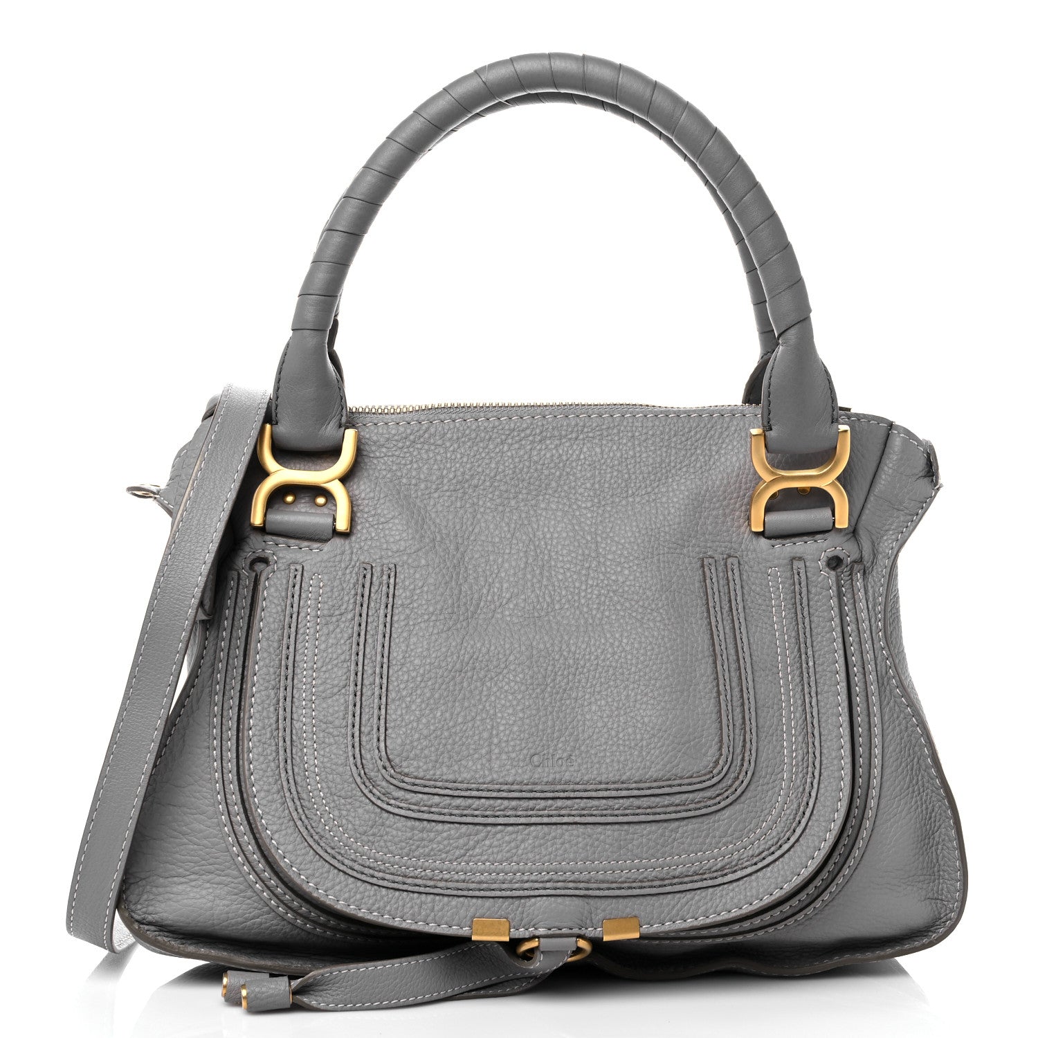 Chloe Calfskin Medium Marcie Satchel Cashmere Grey 1 of 10