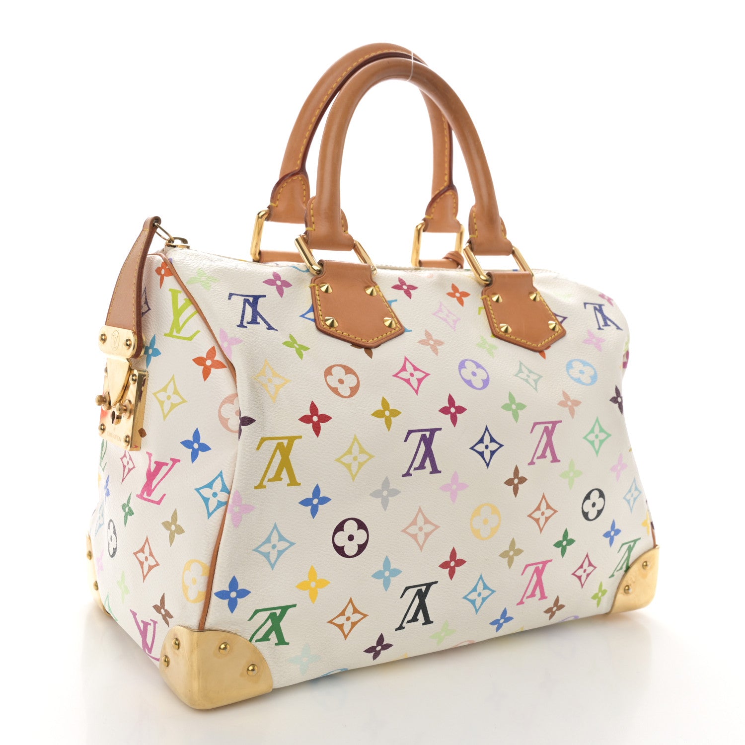 Louis Vuitton Monogram Multicolor Speedy 30 White 3 of 13