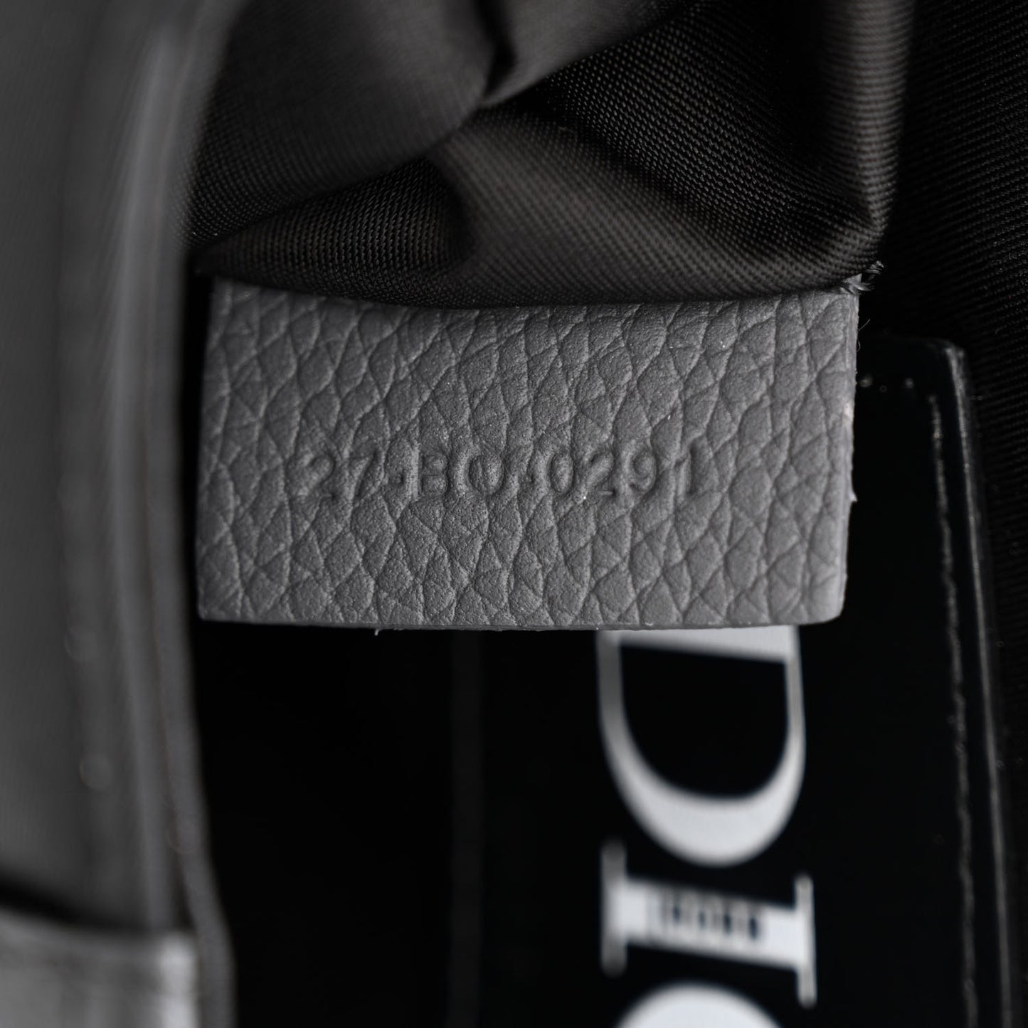 X SACAI Grained Calfskin Technical Fabric Mens Saddle Bag Black