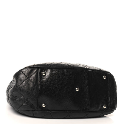 Chanel Glazed Calfskin On The Road Hobo Black 4 of 11