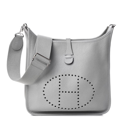 Hermes Taurillon Clemence Evelyne III PM Gris Mouette 1 of 9