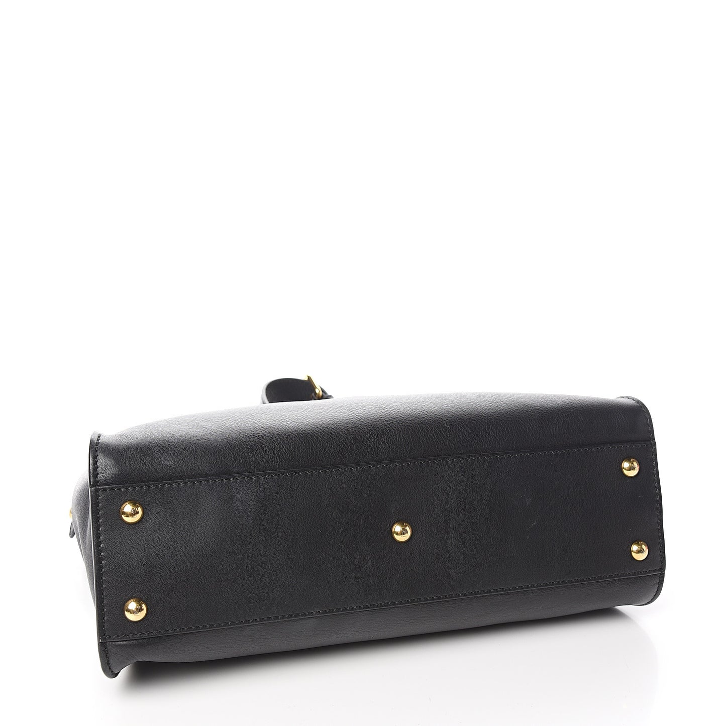 Vitello Seta Shiny Nappa Medium Peekaboo Iconic Satchel Black
