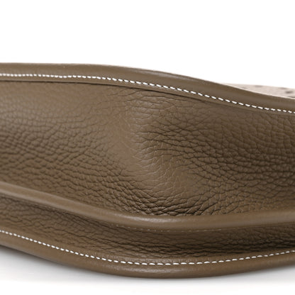 Hermes Taurillon Clemence EVELYNE III PM Etoupe 10 of 11