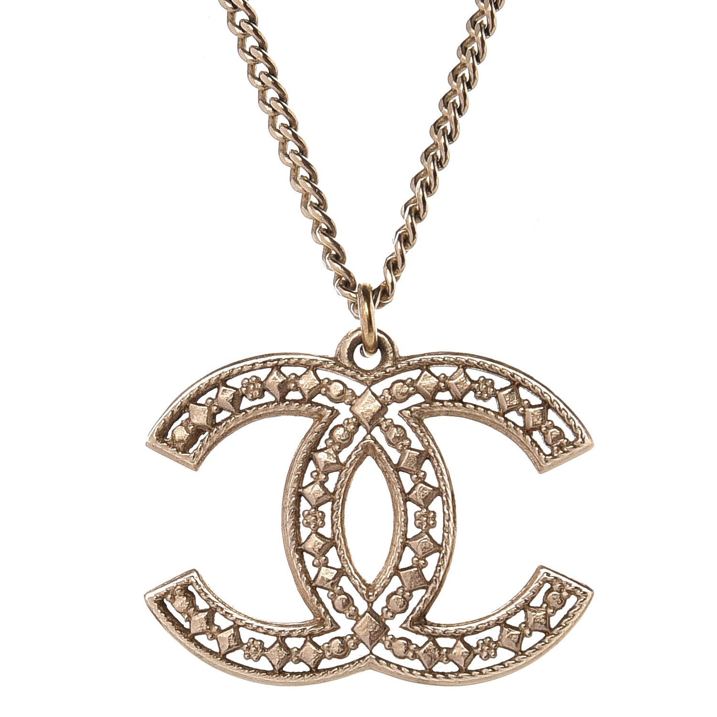 CC Pendant Necklace Gold