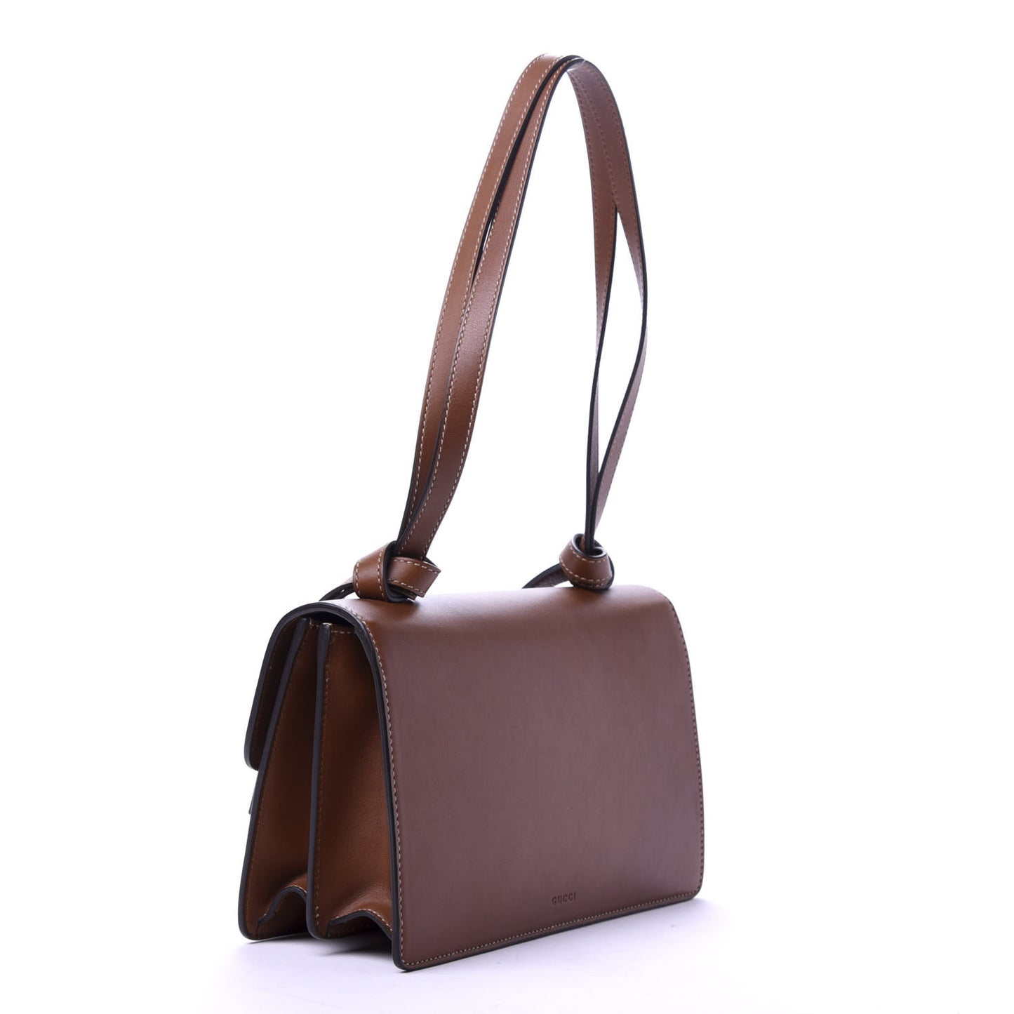 Calfskin Animalier Shoulder Bag Brown