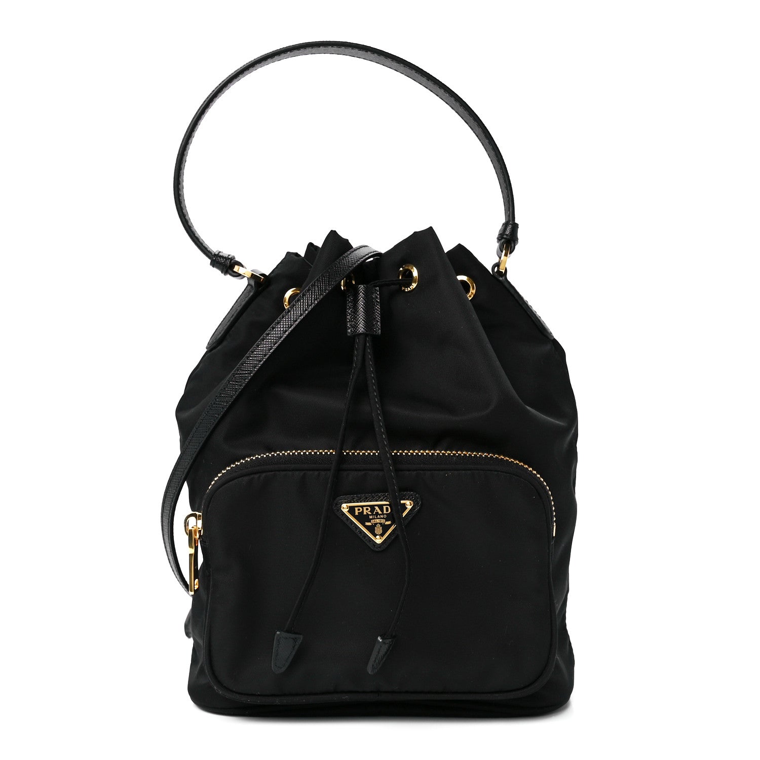 Prada Re-Nylon Duet Drawstring Shoulder Bag Black 1 of 13