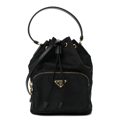Prada Re-Nylon Duet Drawstring Shoulder Bag Black 1 of 13