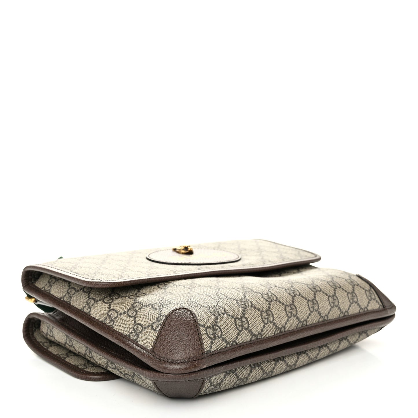 GG Supreme Monogram Web Neo Vintage Double Flap Messenger Bag Beige New Acero